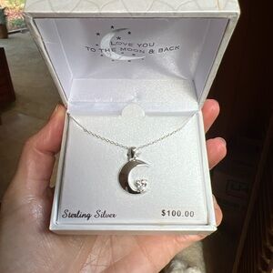 Sterling Silver “I Love You to the Moon & Back” Necklace